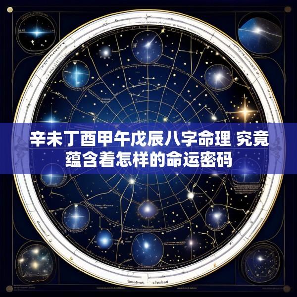 辛未丁酉甲午戊辰八字命理 究竟蕴含着怎样的命运密码