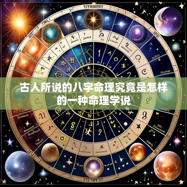 古人所说的八字命理究竟是怎样的一种命理学说