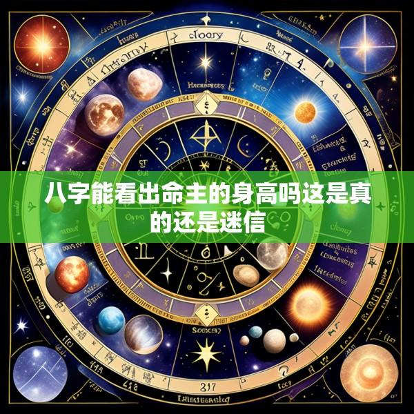 八字能看出命主的身高吗这是真的还是迷信