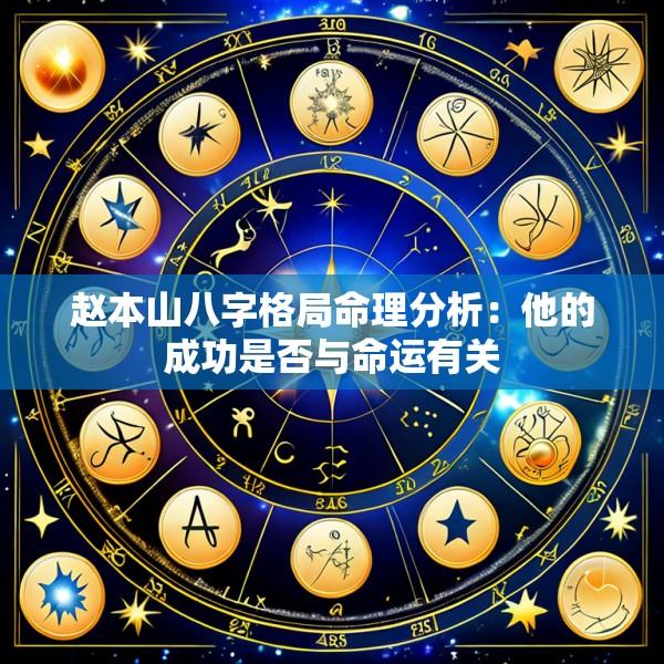 赵本山八字格局命理分析：他的成功是否与命运有关