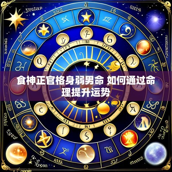 食神正官格身弱男命 如何通过命理提升运势