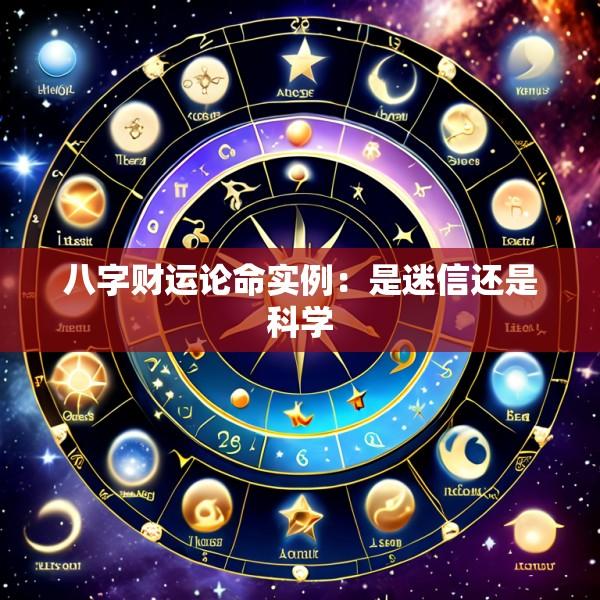 八字财运论命实例：是迷信还是科学