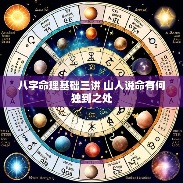 八字命理基础三讲 山人说命有何独到之处