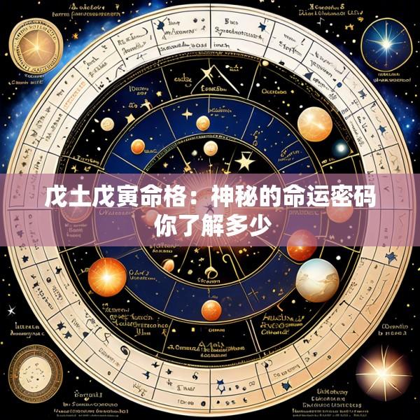 戊土戊寅命格：神秘的命运密码 你了解多少