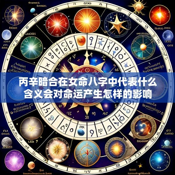 丙辛暗合在女命八字中代表什么含义会对命运产生怎样的影响
