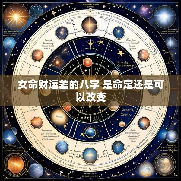 女命财运差的八字 是命定还是可以改变
