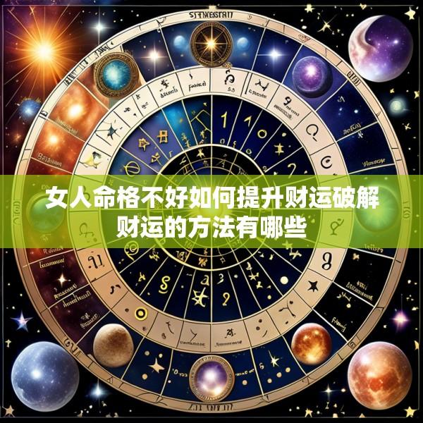 女人命格不好如何提升财运破解财运的方法有哪些