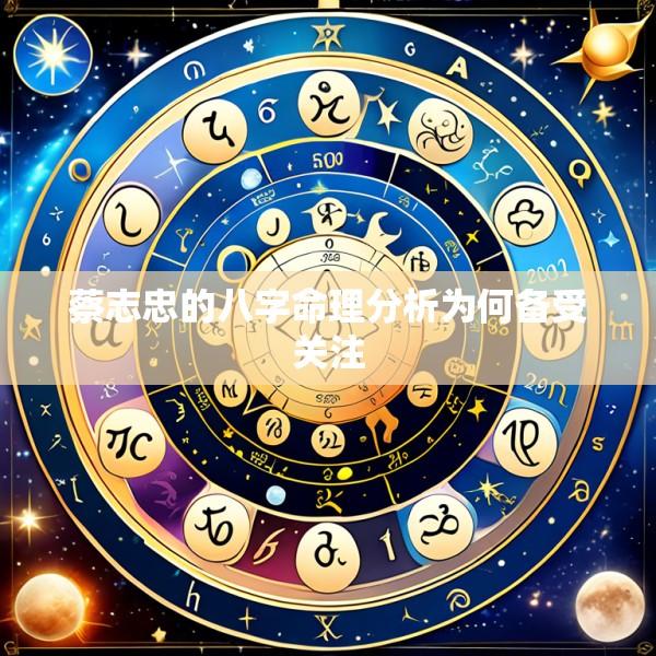 蔡志忠的八字命理分析为何备受关注