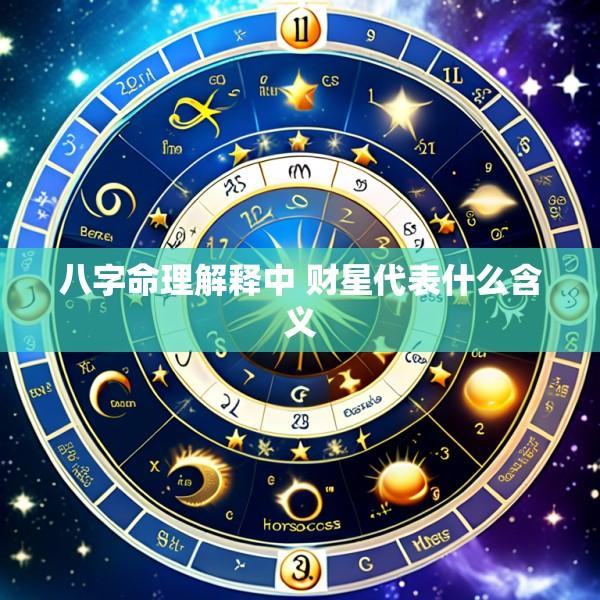 八字命理解释中 财星代表什么含义