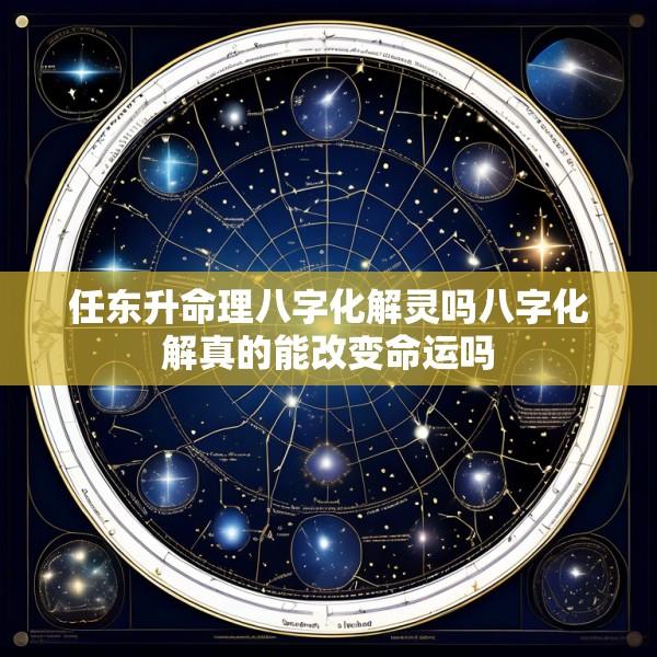 任东升命理八字化解灵吗八字化解真的能改变命运吗
