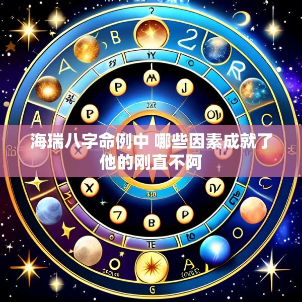 海瑞八字命例中 哪些因素成就了他的刚直不阿