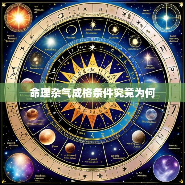 命理杂气成格条件究竟为何