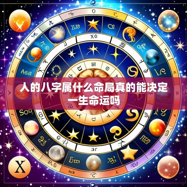 人的八字属什么命局真的能决定一生命运吗