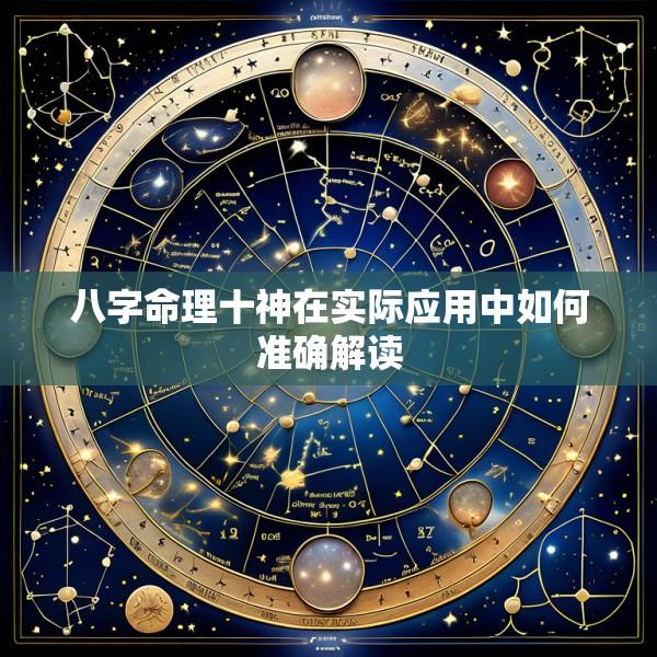 八字命理十神在实际应用中如何准确解读