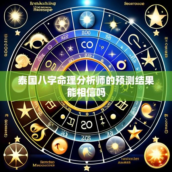 泰国八字命理分析师的预测结果能相信吗