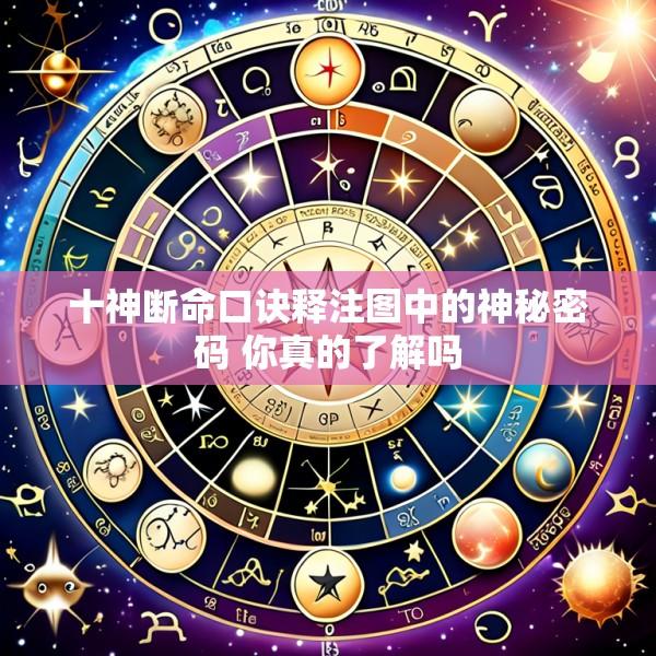 十神断命口诀释注图中的神秘密码 你真的了解吗