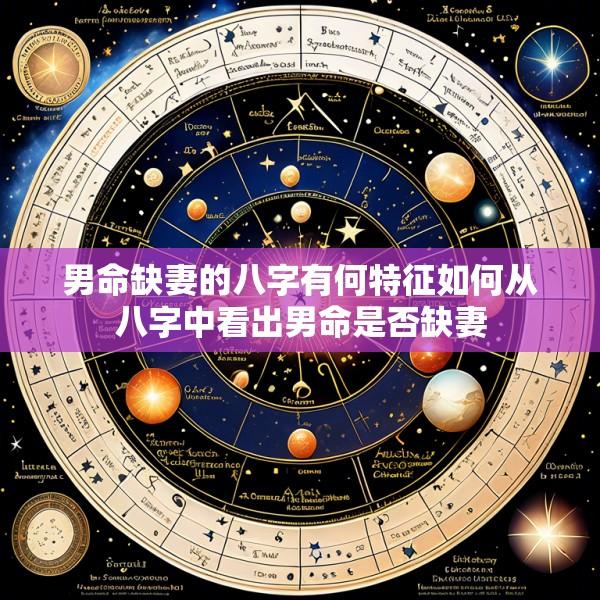 男命缺妻的八字有何特征如何从八字中看出男命是否缺妻