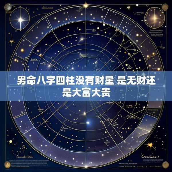 男命八字四柱没有财星 是无财还是大富大贵