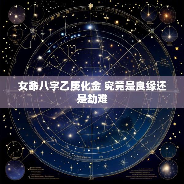 女命八字乙庚化金 究竟是良缘还是劫难