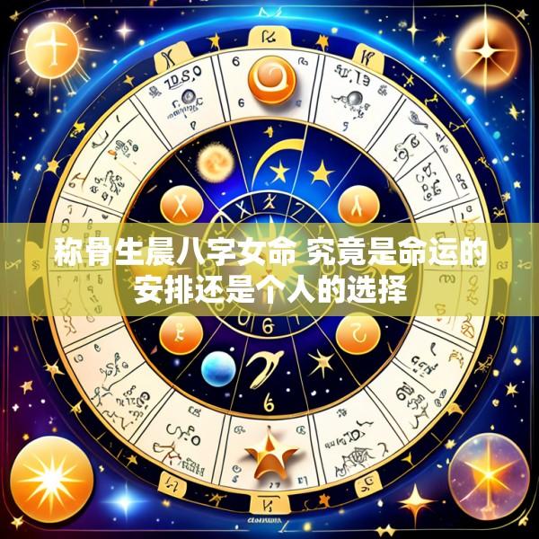 称骨生晨八字女命 究竟是命运的安排还是个人的选择