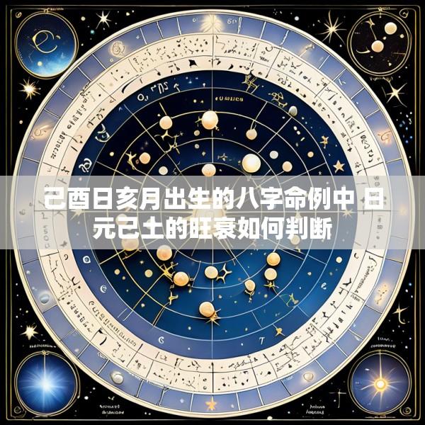 己酉日亥月出生的八字命例中 日元己土的旺衰如何判断