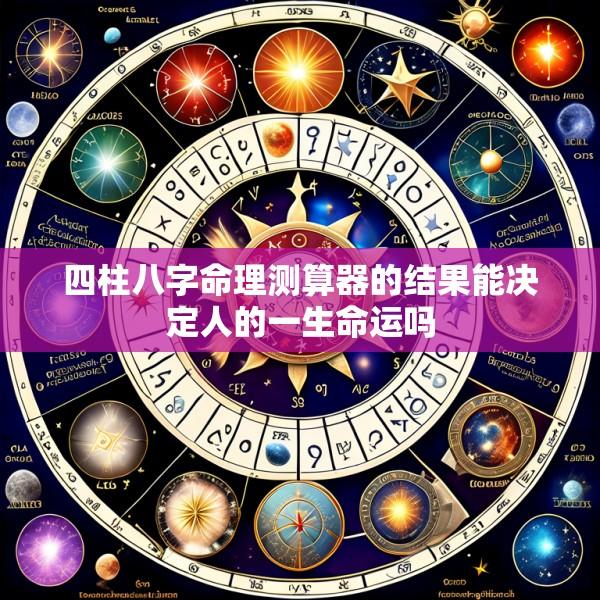四柱八字命理测算器的结果能决定人的一生命运吗