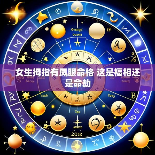 女生拇指有凤眼命格 这是福相还是命劫