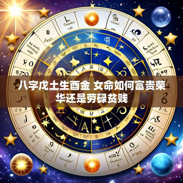 八字戊土生酉金 女命如何富贵荣华还是劳碌贫贱