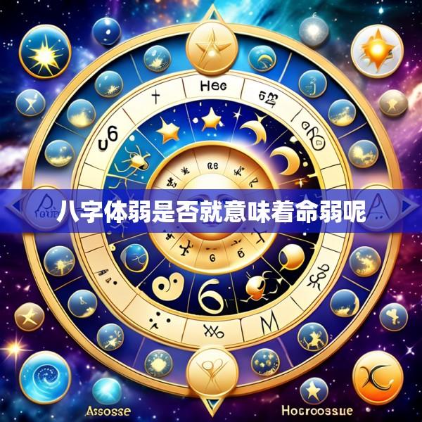 八字体弱是否就意味着命弱呢