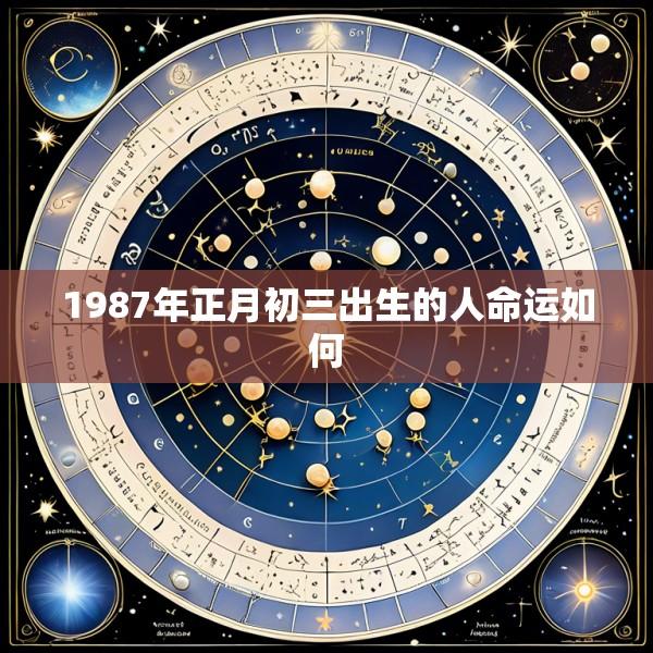 1987年正月初三出生的人命运如何