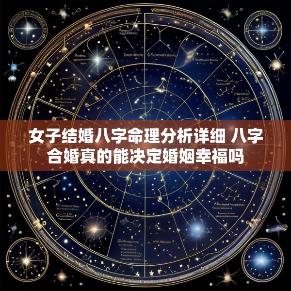 女子结婚八字命理分析详细 八字合婚真的能决定婚姻幸福吗