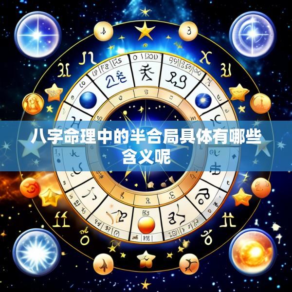 八字命理中的半合局具体有哪些含义呢