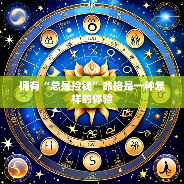 拥有“总是捡钱”命格是一种怎样的体验