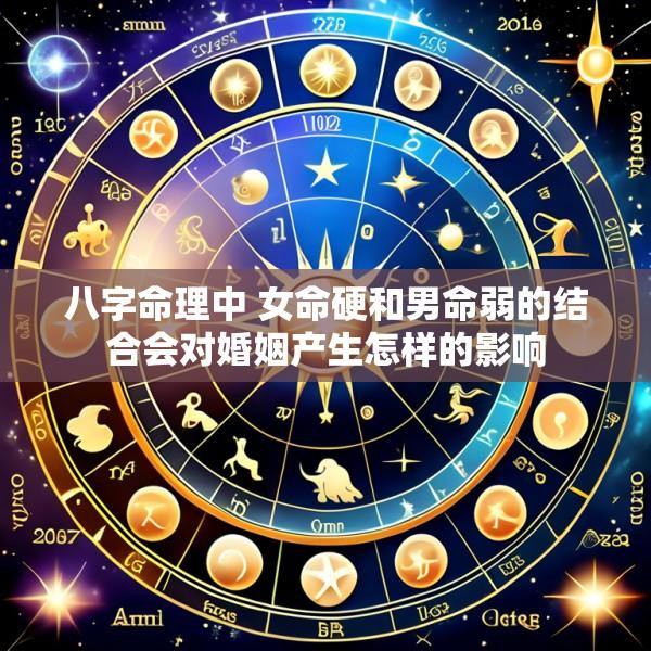 八字命理中 女命硬和男命弱的结合会对婚姻产生怎样的影响