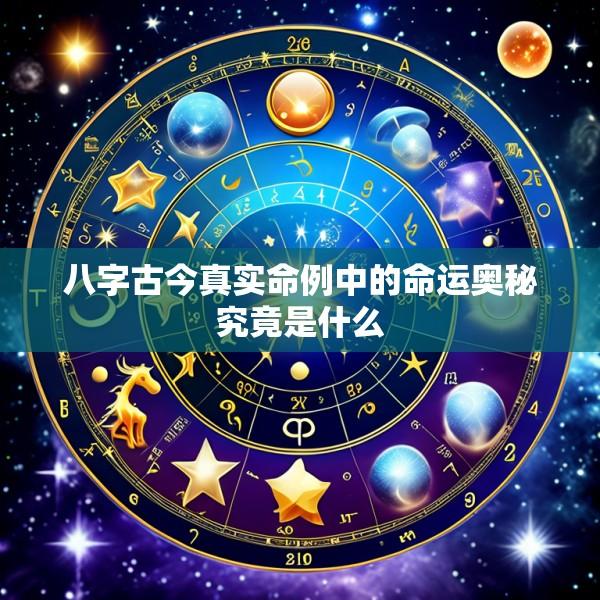 八字古今真实命例中的命运奥秘究竟是什么