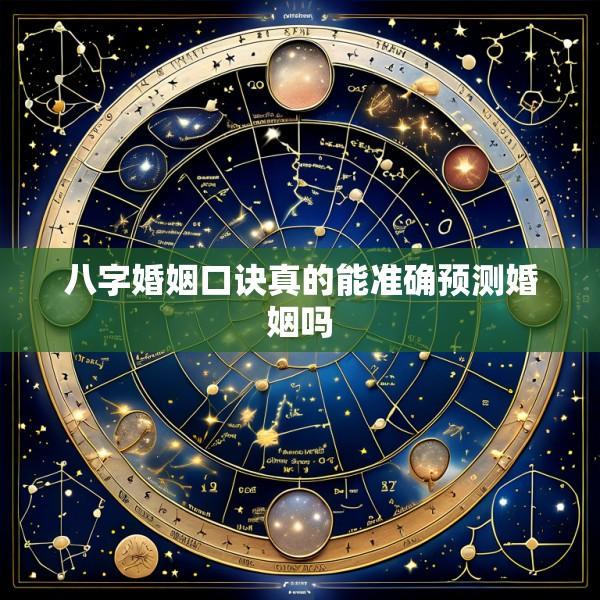 八字婚姻口诀真的能准确预测婚姻吗