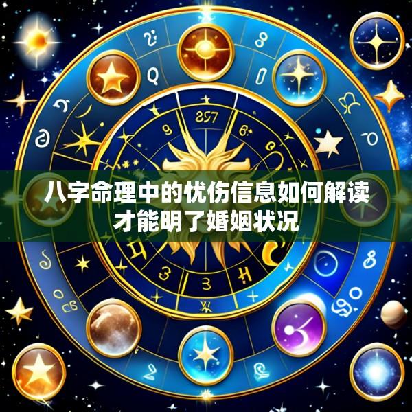 八字命理中的忧伤信息如何解读才能明了婚姻状况