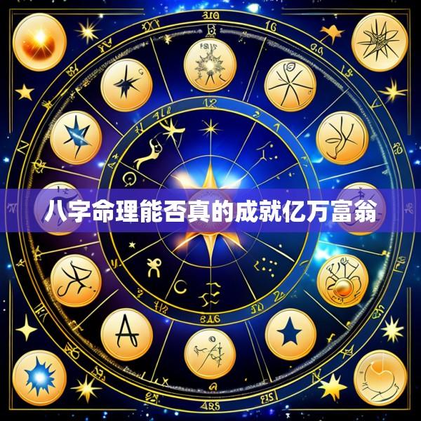 八字命理能否真的成就亿万富翁