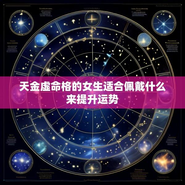 天金虚命格的女生适合佩戴什么来提升运势