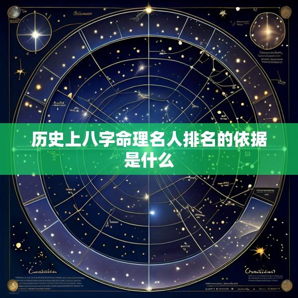 历史上八字命理名人排名的依据是什么