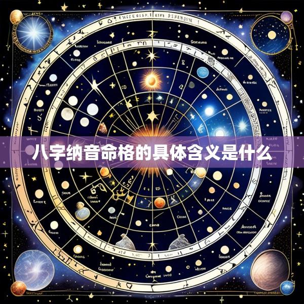 八字纳音命格的具体含义是什么