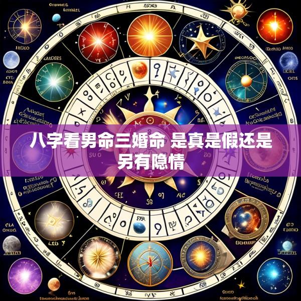 八字看男命三婚命 是真是假还是另有隐情