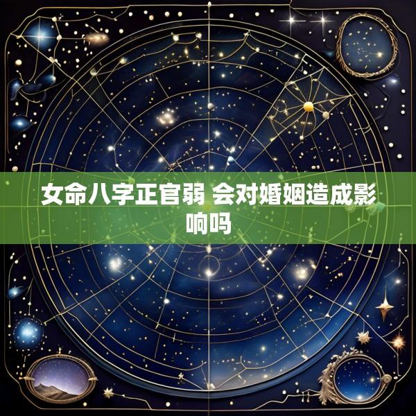 女命八字正官弱 会对婚姻造成影响吗