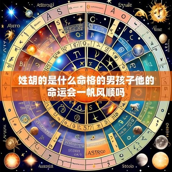 姓胡的是什么命格的男孩子他的命运会一帆风顺吗