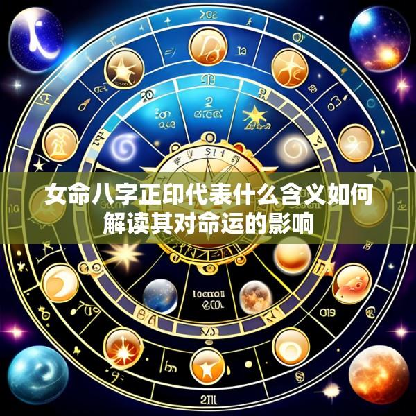 女命八字正印代表什么含义如何解读其对命运的影响