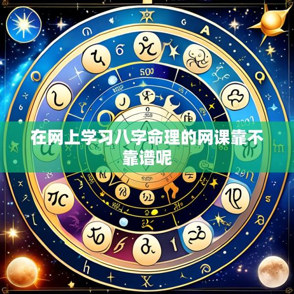 在网上学习八字命理的网课靠不靠谱呢