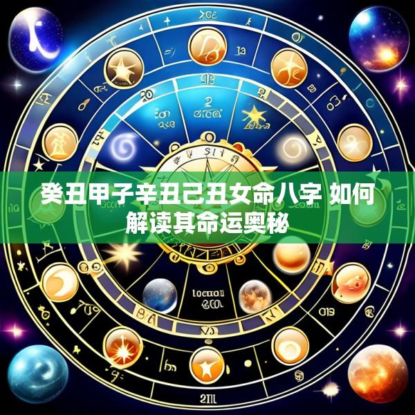 癸丑甲子辛丑己丑女命八字 如何解读其命运奥秘