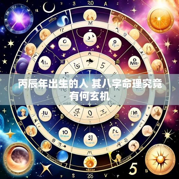 丙辰年出生的人 其八字命理究竟有何玄机