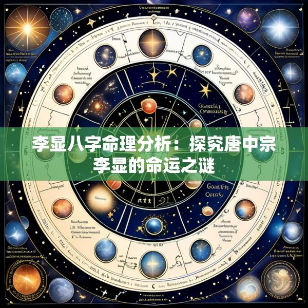 李显八字命理分析：探究唐中宗李显的命运之谜