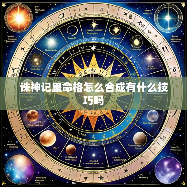 诛神记里命格怎么合成有什么技巧吗